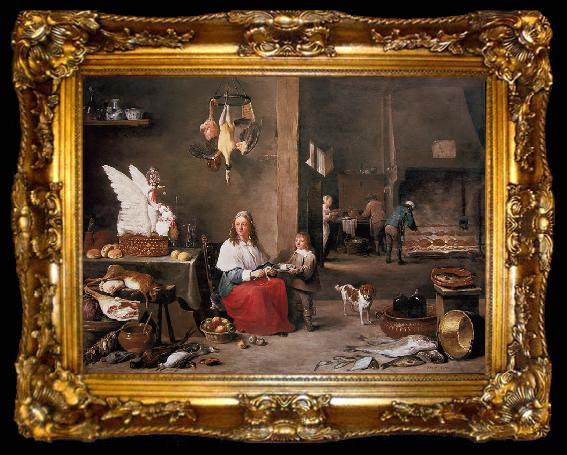 framed  TENIERS, David the Younger Kitchen Scene (mk14), ta009-2